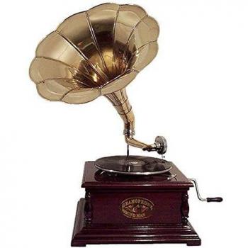 Klassischer Schellack‑Schallplattenwandler – 4‑Eckiges Grammophon