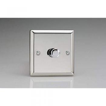 Polished Chrome 1 Gang Dimmer Switch 400W