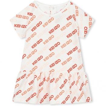 Robe enfant Kenzo avec imprimé court pour fille 6M blanche