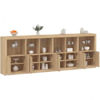VidaXL Sideboard with LED Lighting Sonoma Oak 283x37x100 cm