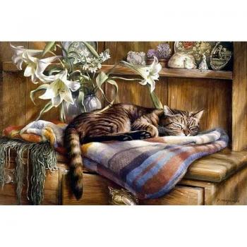 Creazione Artistica: Gatto in Diamanti 20x30 cm – Fai da Te