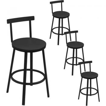 Barstuhl‑Rundwoltu (4er Pack)