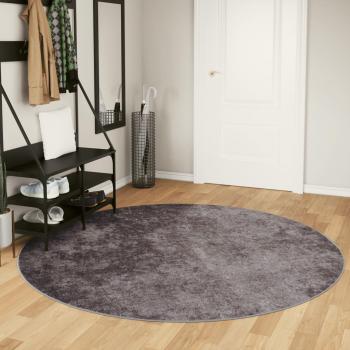 VidaXL Alfombra lavable antideslizante multicolor Ø 200 cm Color Negro