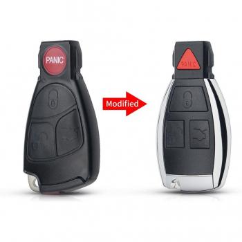 KEYYOU 2/3/4 Button Key Fob Shell for Mercedes-Benz
