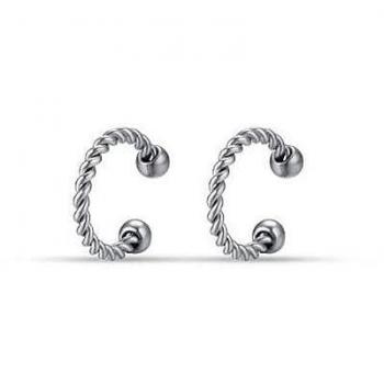Orecchino Ear Cuff Donna in Acciaio Luce 12mm