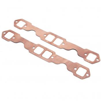 2pcs Copper Plating Exhaust Gaskets for SBC Chevy 283 327 350 383 400