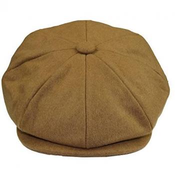 Infinity Leather Men's 8 Panel Newsboy Cap