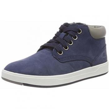 Timberland Davis Square Chukka en cuir, Bottes Mixte Enfant, Bleu