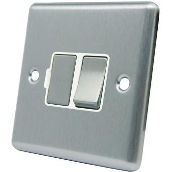 Classical Spur AET Switch – 13 Amp, 240 V, White Satin Chrome