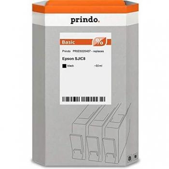 Cartuccia inchiostro nero Prindo 50ml per Epson SJIC8