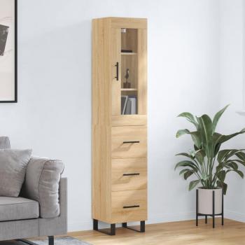 VidaXL Engineered Wood Highboard in Sonoma Oak 34.5x34x180 cm