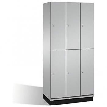 C&P Cambio 6-Compartment Aluminium Locker Unit with Rail