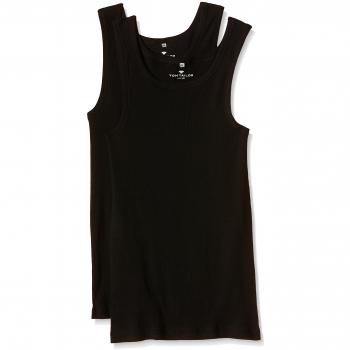TOM TAILOR Herren Unterhemd Tanktop, 2er Pack, Einfarbig, XL