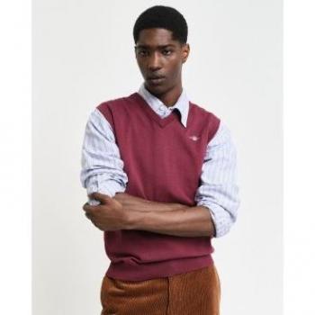 Gant Gilet da uomo wine red L