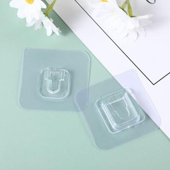 10 Pack Clear Heavy Duty Double-Sided Wall Hooks for Home Use