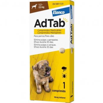 Adtab 56 mg – Tabletta Masticabile per Cuccioli (1,3‑2,5 kg)