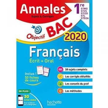Français 1re STMG, ST2S, STL, STI2D, STD2A : Sujets et corrigés