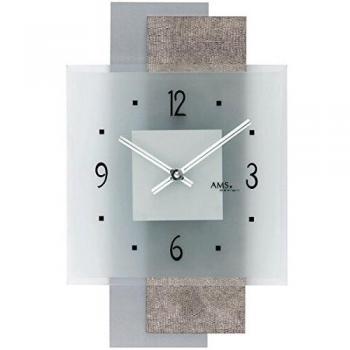 AMS Uhrenfabrik Analoge Wanduhr grün, 36 x 22 x 5 cm