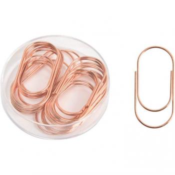 Kawaii 20pcs Rose Gold Paper Clip Bookmarks