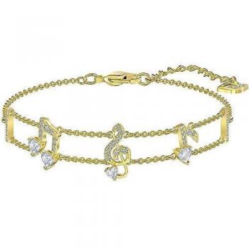Donna Bracciale Vermeil con Charm Swarovski