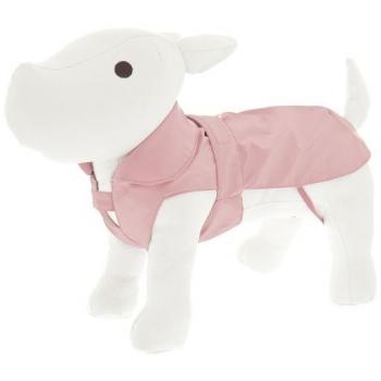 Tessuto Soft Touch: Giacca Impermeabile a V 65cm Rosa