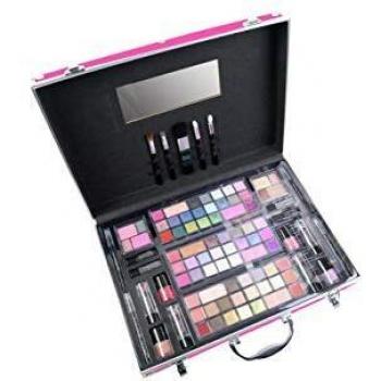 Color Workshop Pink Studio Train Case with Complete Makeup Essentials