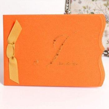 Mini Greeting Cards with Ribbon and Rhinestones