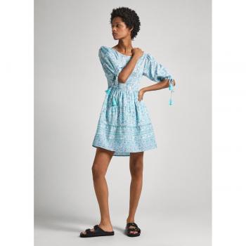 Pepe Jeans Vestito Margot A Maniche Corte Blu XS