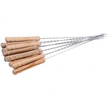 Brochettes de acero inoxidable para cordero, juego de 12 unidades