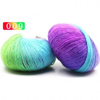 Calcetín Crochet con Hilo Arcoíris