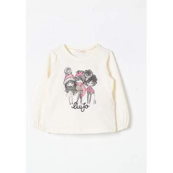Top blanc Liu Jo avec imprimé et strass, édition 2A