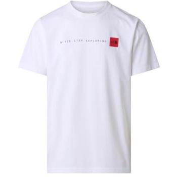 TNF Männer‑T-Shirt – „Never Stop Exploring“, Kurzärmlig, Weiß, L