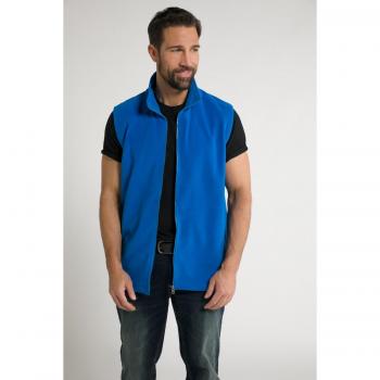 Plus Size High Collar Fleece Vest, Men, Blue, 6XL, Polyester