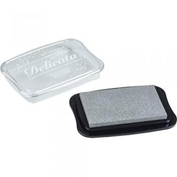 Delicata Metallic Zilver Stempelkussen 10x7 cm