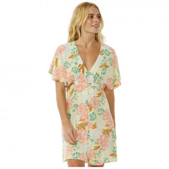 Rip Curl Women's The Sun Short Sleeve Dress in Light Orange XS