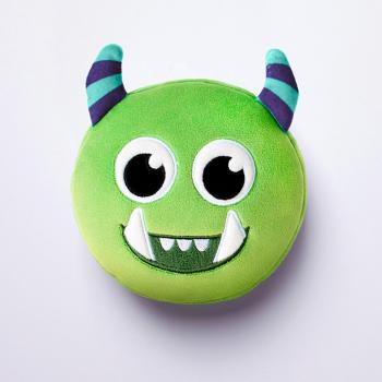Monstarz Plush Green Monster Travel Pillow with Eye Mask