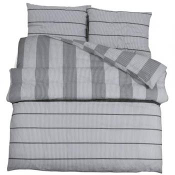 VidaXL Grey Duvet Cover Set 260x220 cm Cotton