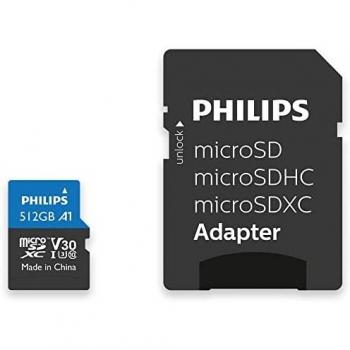 Philips FM51MP65B 512 GB MicroSDHC Flashkaart – Class 10