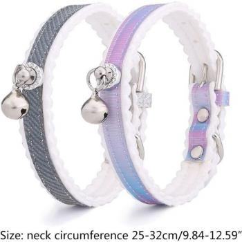 Gradient Diamond Bell Adjustable Collar for Dogs
