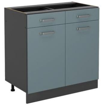 Meuble de cuisine R‑Line (80 cm) – marbre PT bleu‑gris – Vicco