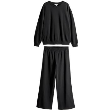 Ensemble noir Sweat à col rond & Joggers larges – “The Set”