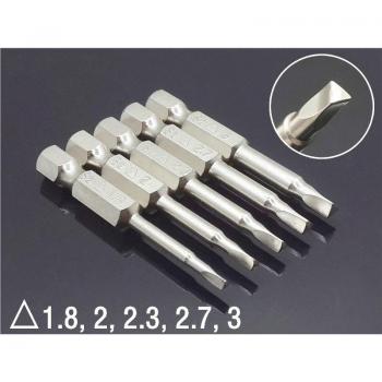 5Pcs Triangle Magnetic Screwdriver Bits S2 Steel 1/4 Hex Shank 50mm