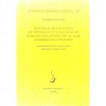 Postille all'elenco di tipografi e calcografi italiani dal secolo XV al XVIII di Francesco Novati