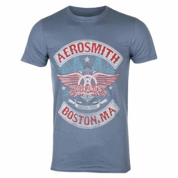 Soft Cotton Aerosmith Boston Pride Tee – Blue, Men’s Small