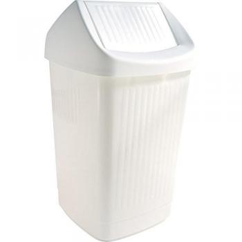 Weißer Schwingdeckel-Container 50 Liter – Polystyrol – Klappe – 650x360x360 mm