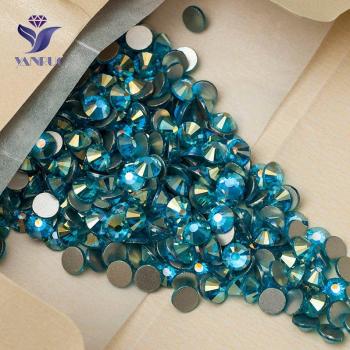 YANRUO 2058NoHF Aquamarine AB Non Hotfix Rhinestones