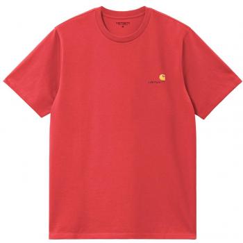 Carhartt WIP T-Shirt in Burgunderrot mit American Print