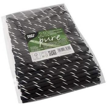 Cannucce Pura in Carta 150 mm Nero