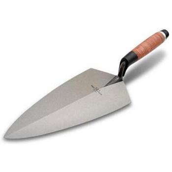 Marshalltown Philadelphia Pattern Brick Trowel with Leather Handle 11 Steel