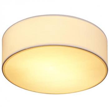 30 cm Round White Fabric Ceiling Light